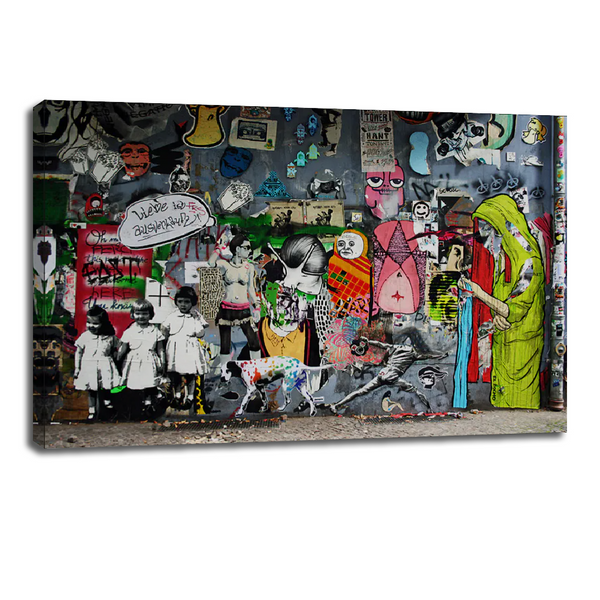 Banksy Urban Street Graffiti – Vibrant Wall Art Explosion