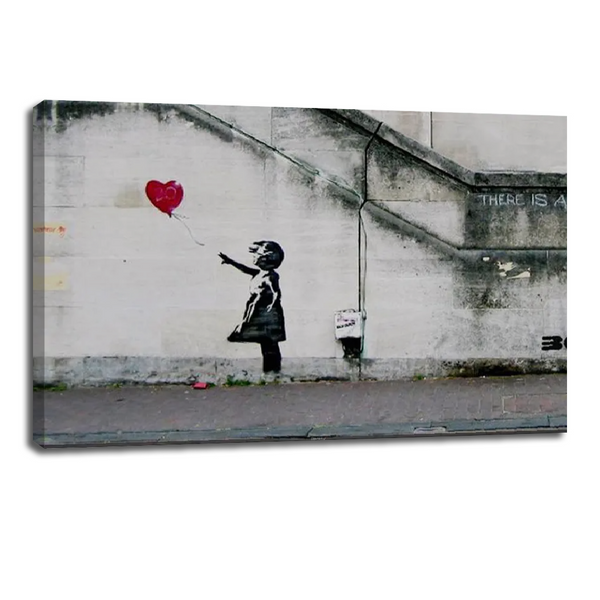 Banksy Girl with Balloon Canvas - Iconic Street Art Wall Decor