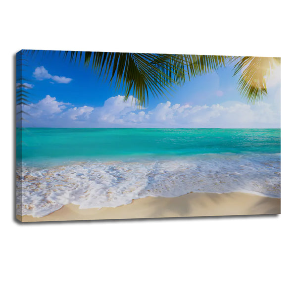 Tropical Beach Canvas Print - Large Ocean Wall Art for Home Décor