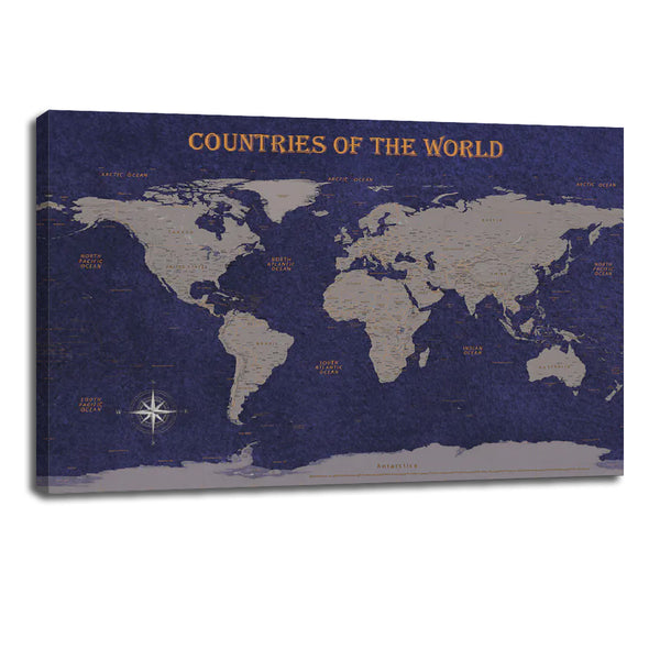 World Political Map Canvas - Elegant Wall Art